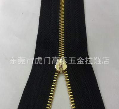 5号金属镀浅金加宽边拉链 尊贵与功能的完美融合